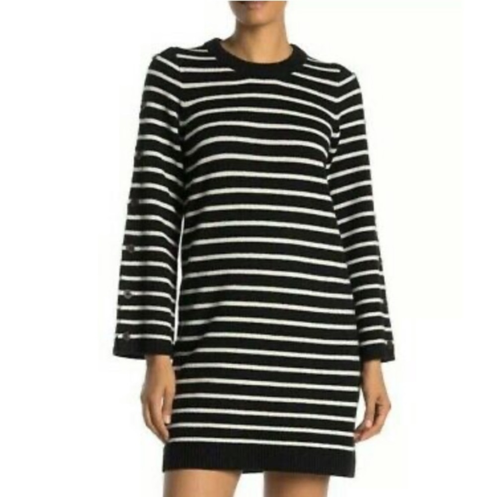 Madewell Sweater Dress, Black and White, Size M